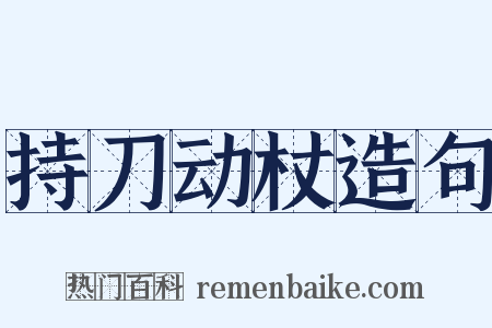 持刀动杖造句是什么意思的图片